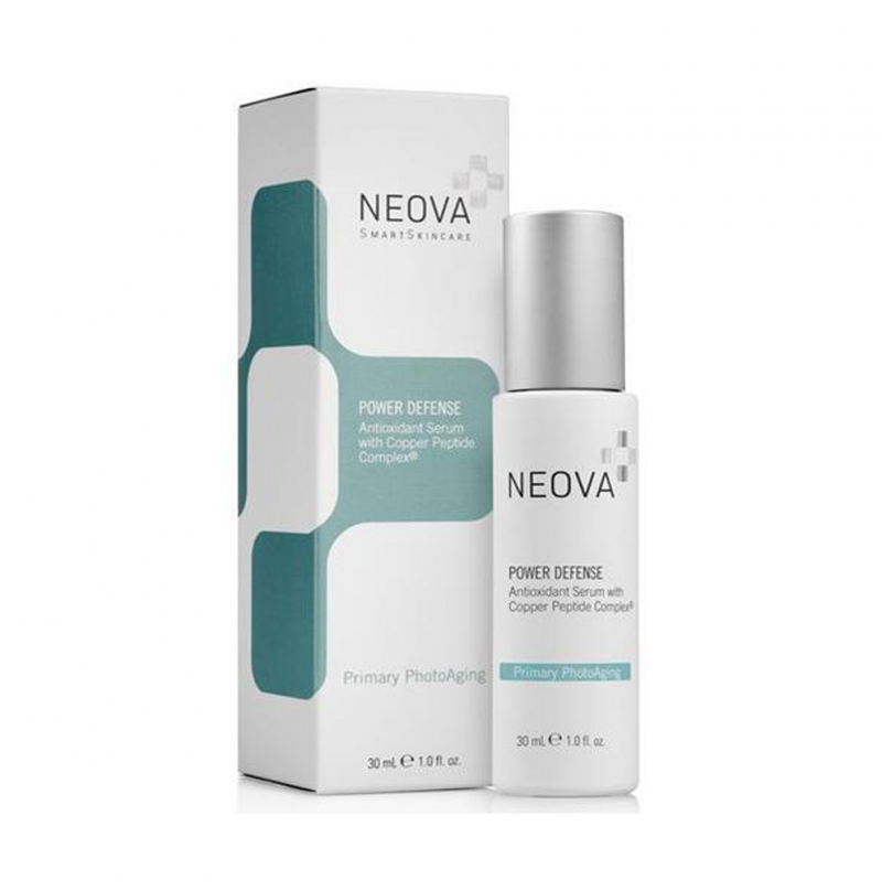 Serum tăng sinh tế bào và dưỡng trẻ hóa da Neova power defense antioxidant serum with copper peptide complex